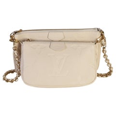 Louis Vuitton Cream Giant Monogram Empreinte Multi Pochette Accessoires