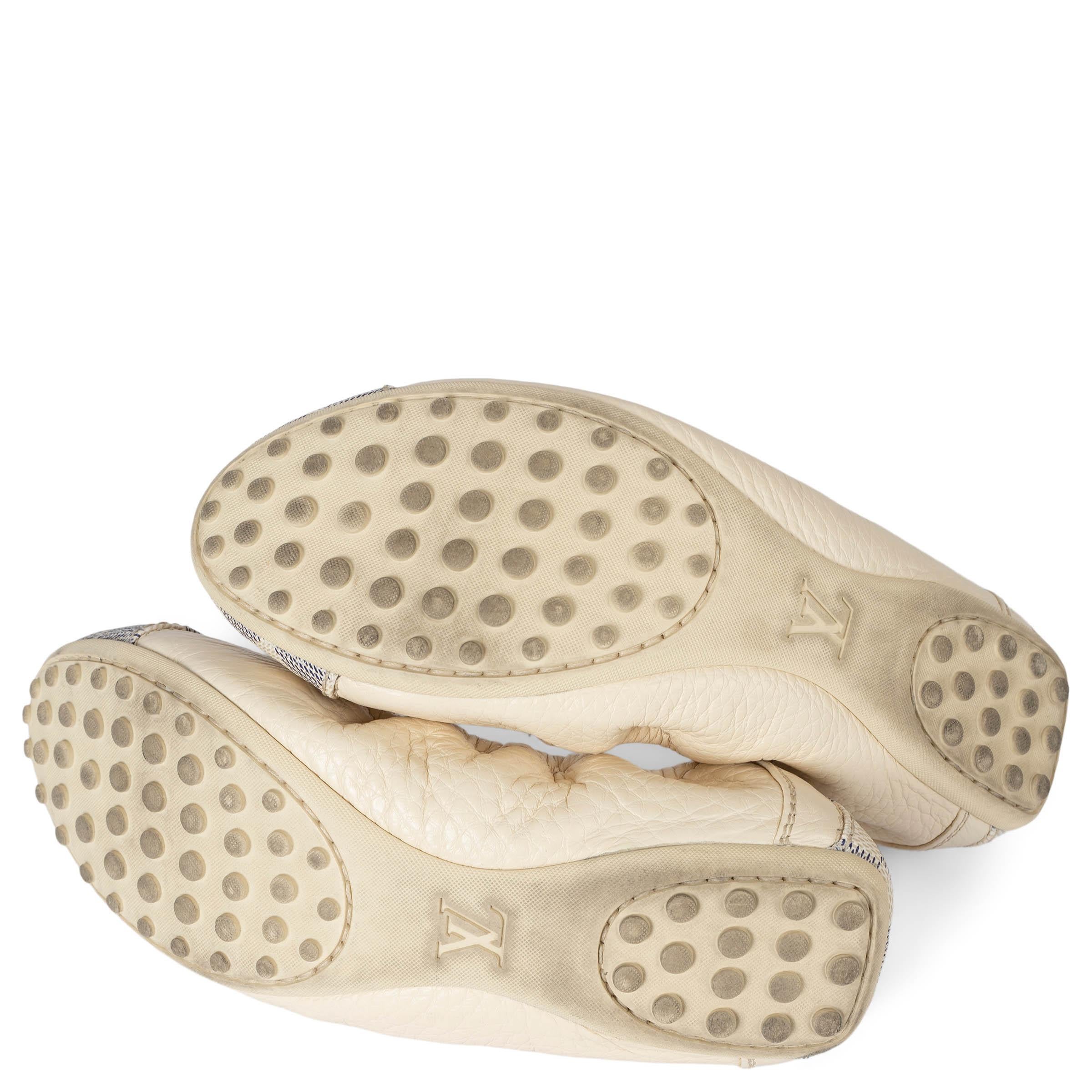 Chaussures de ballet LOVELY DAMIER AZUR LOUIS VUITTON en cuir crème 37 en vente 3