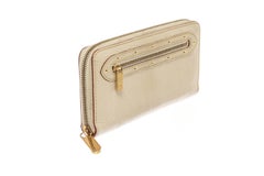Louis Vuitton Cream Leather Zippy Wallet