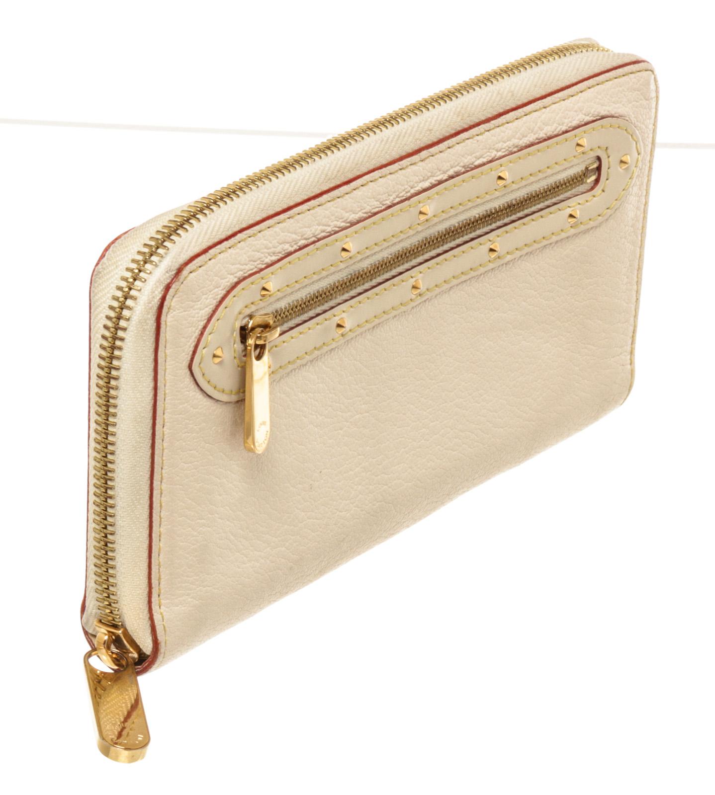 Louis Vuitton Cream Leather Zippy Wallet 1
