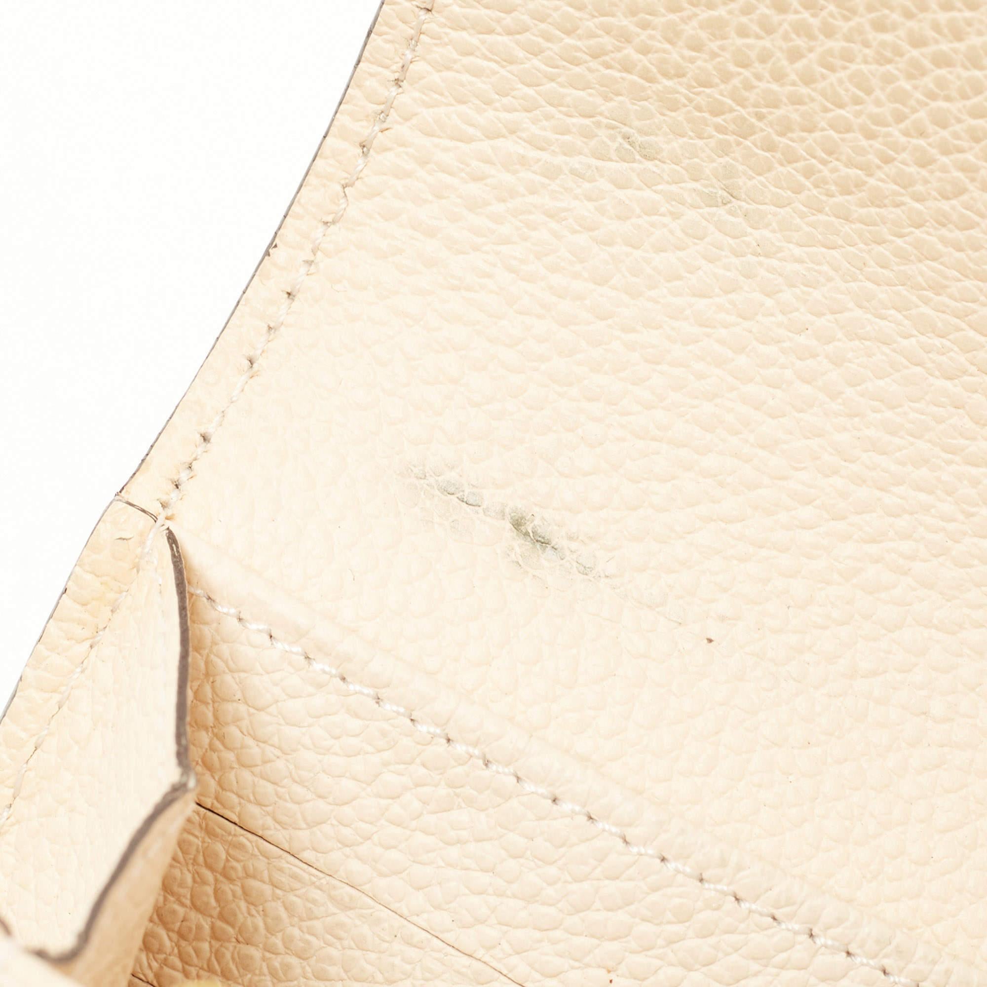 Louis Vuitton Cream Monogram Empreinte Leather Sarah Wallet 7