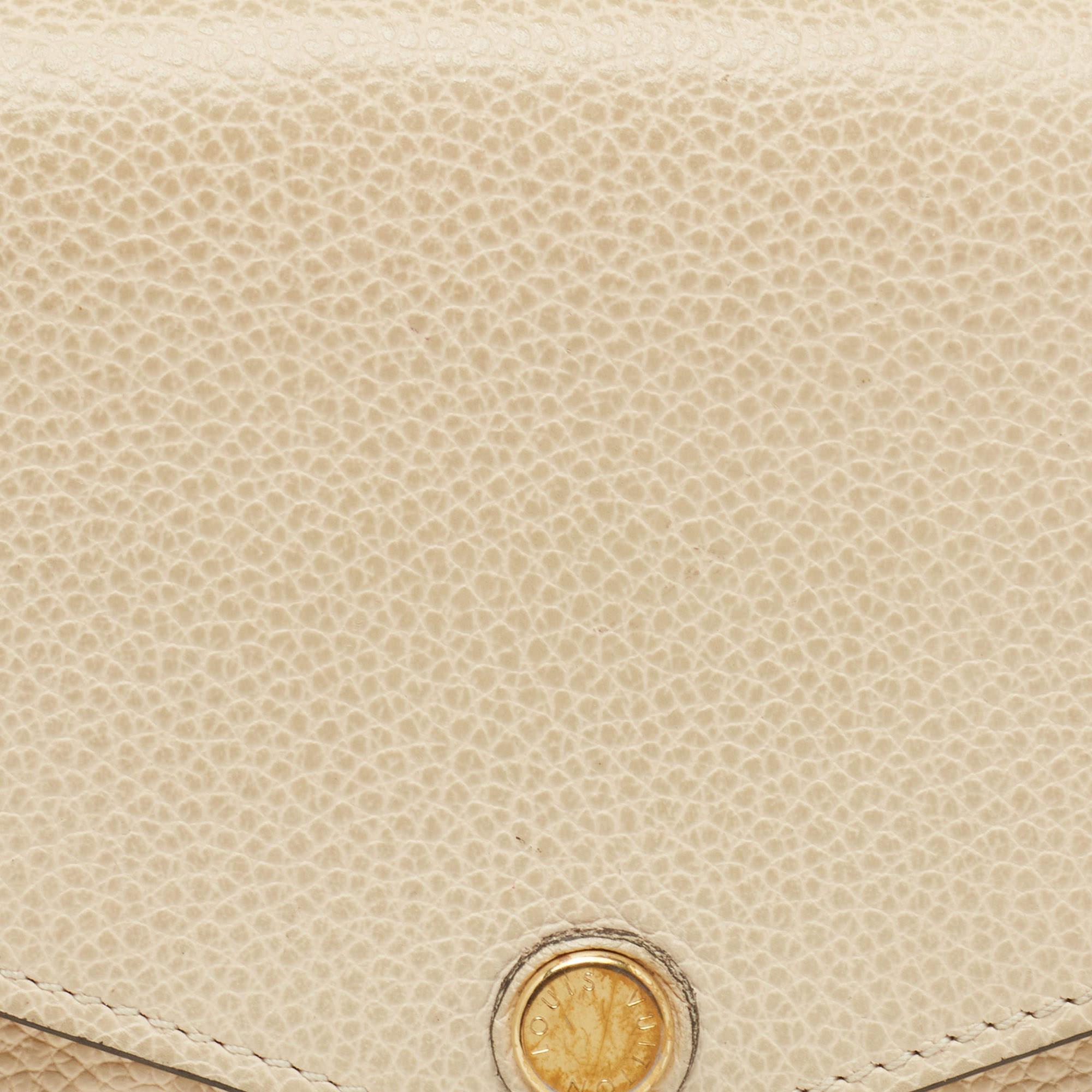 Louis Vuitton Cream Monogram Empreinte Leather Sarah Wallet 9