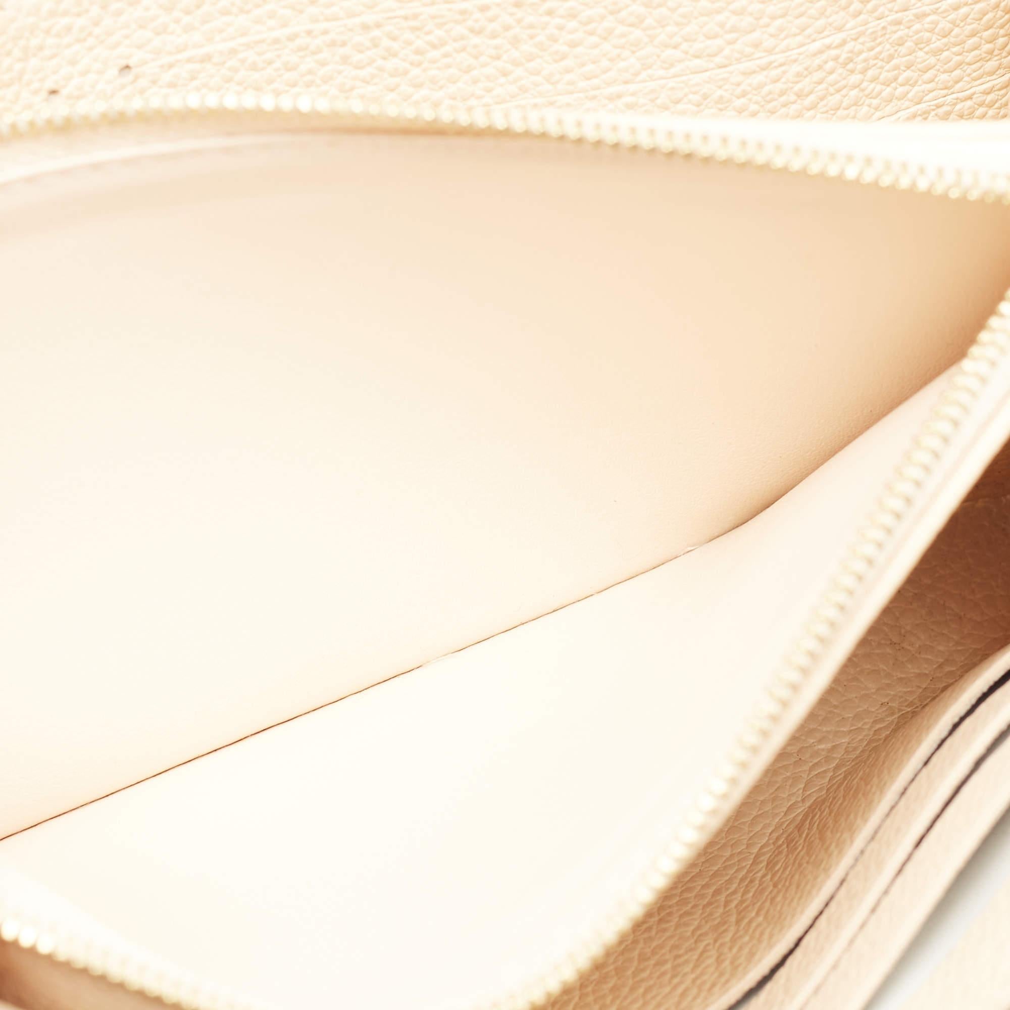 Louis Vuitton Cream Monogram Empreinte Leather Sarah Wallet 1