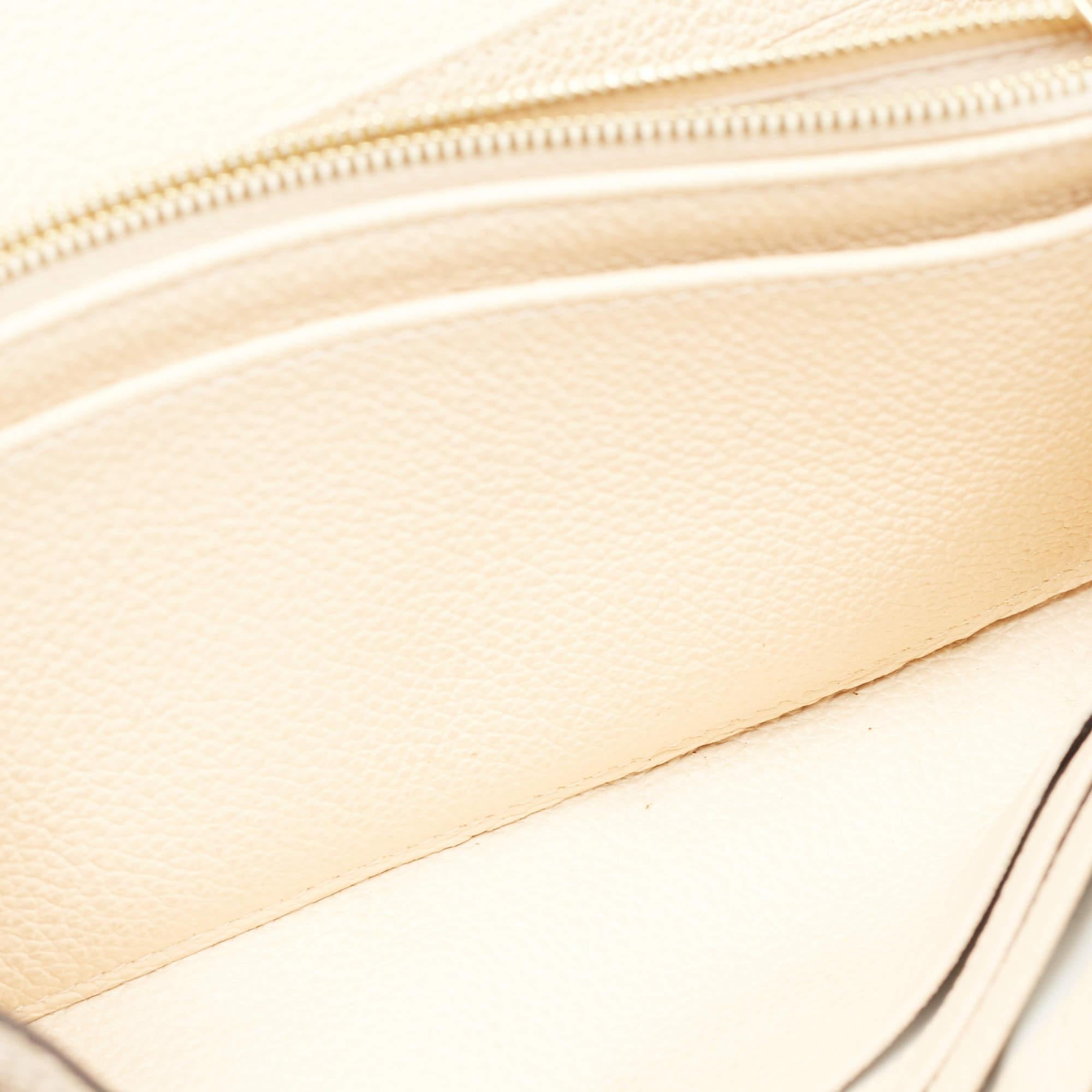 Louis Vuitton Cream Monogram Empreinte Leather Sarah Wallet 4