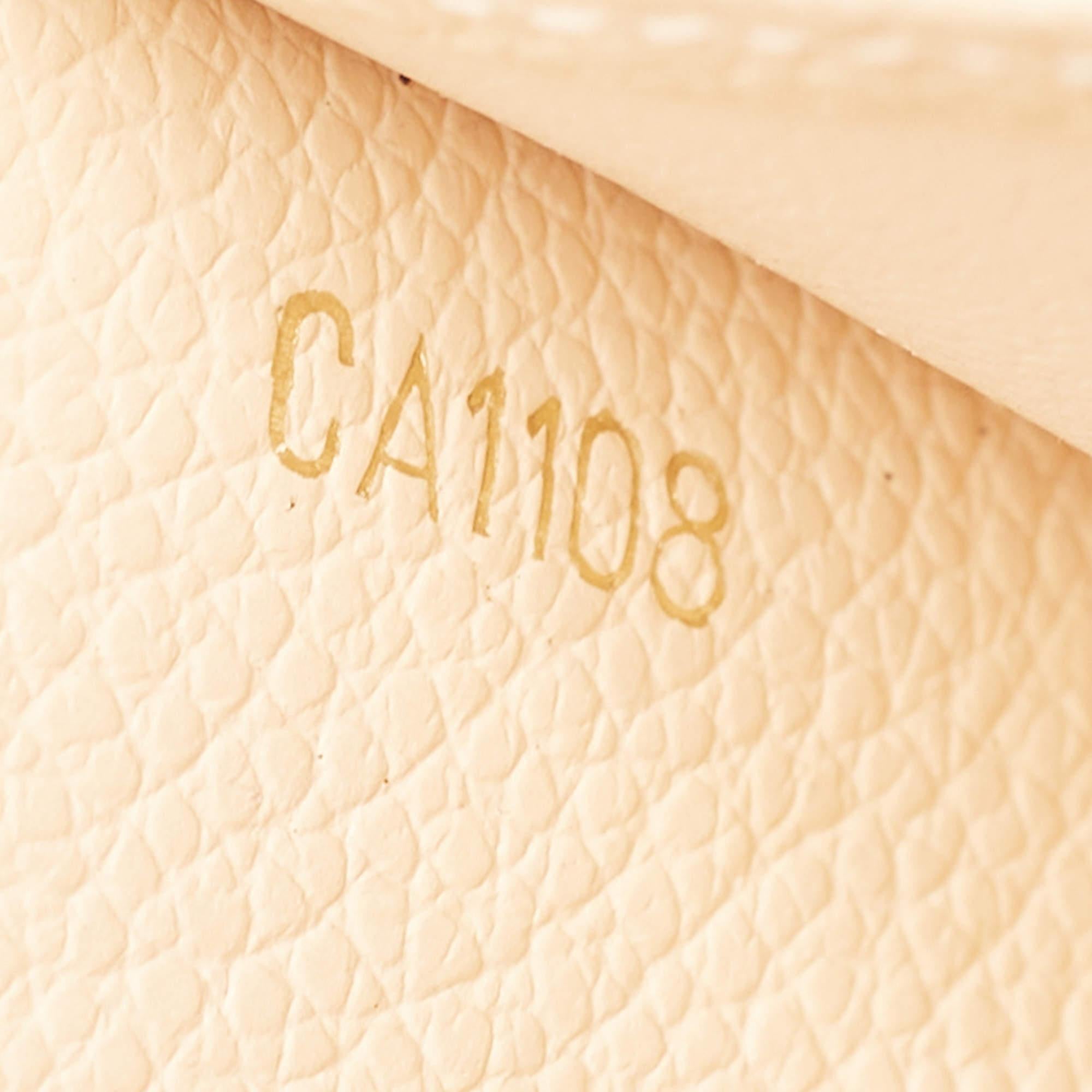 Louis Vuitton Cream Monogram Empreinte Leather Sarah Wallet 5