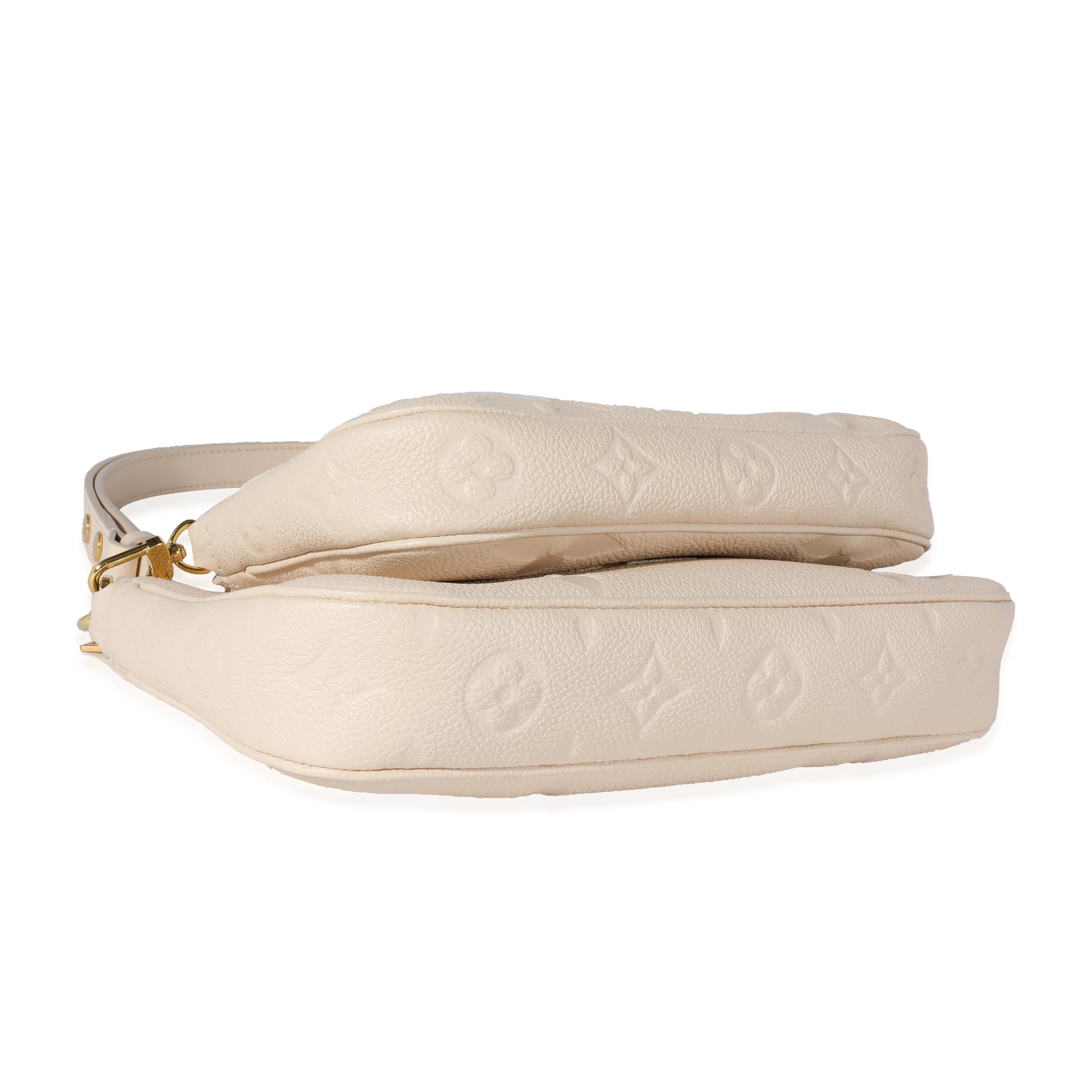 Beige Louis Vuitton Cream Monogram Empreinte Multi-Pochette Accessoires