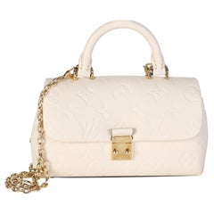 Louis Vuitton Cream Monogram Empreinte Nano Madeleine