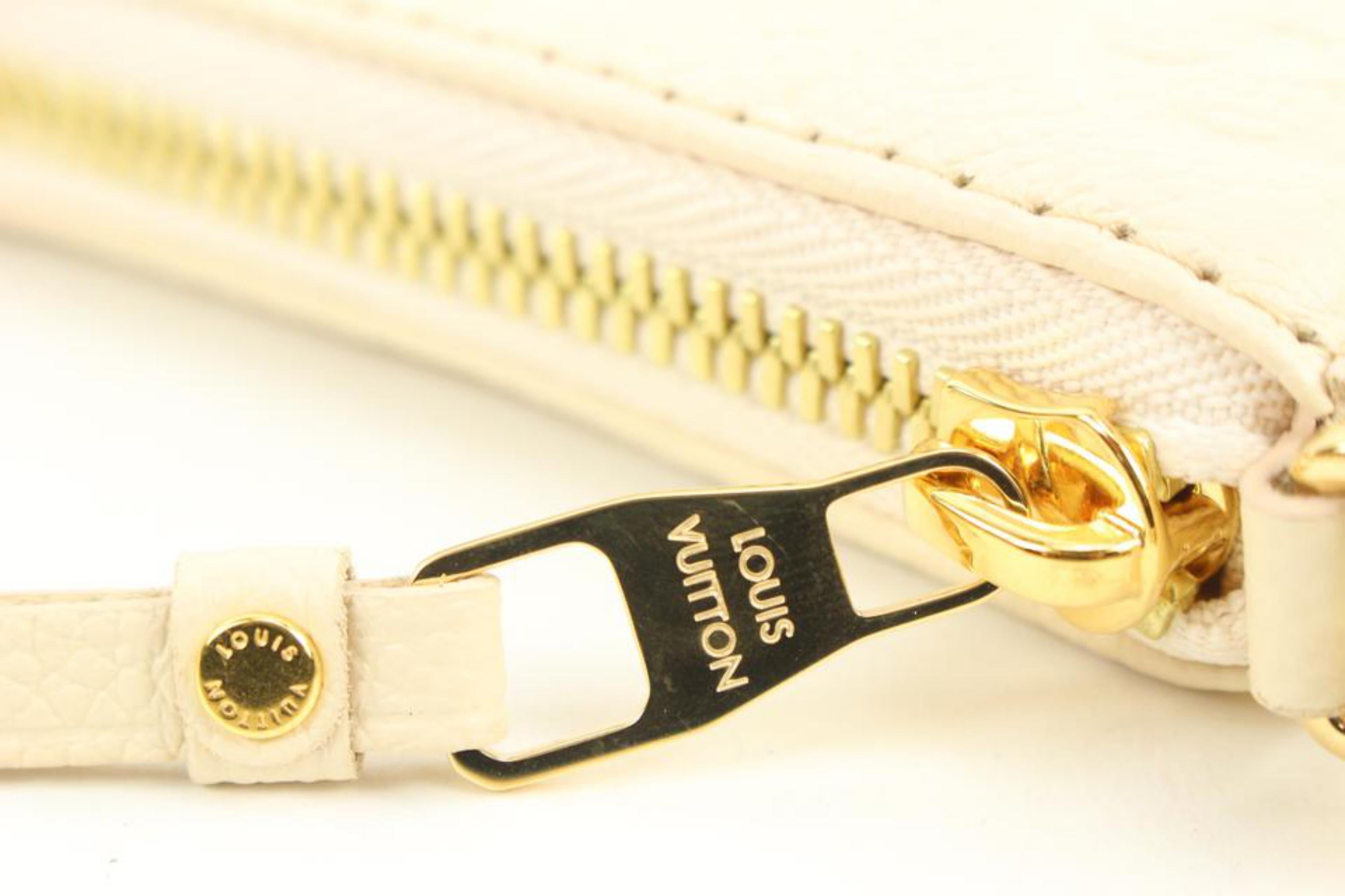 lv easy pouch on strap cream