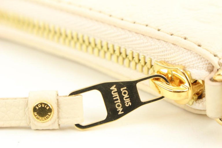Louis Vuitton Creme Monogram Empreinte Leather Easy Pouch on Strap