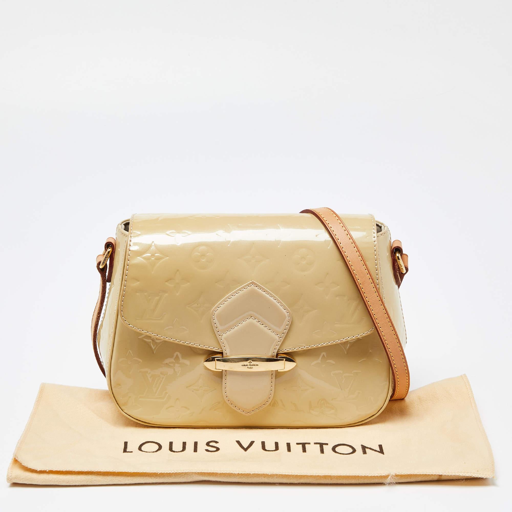 Louis Vuitton Cream Monogram Vernis Bellflower GM Bag 8