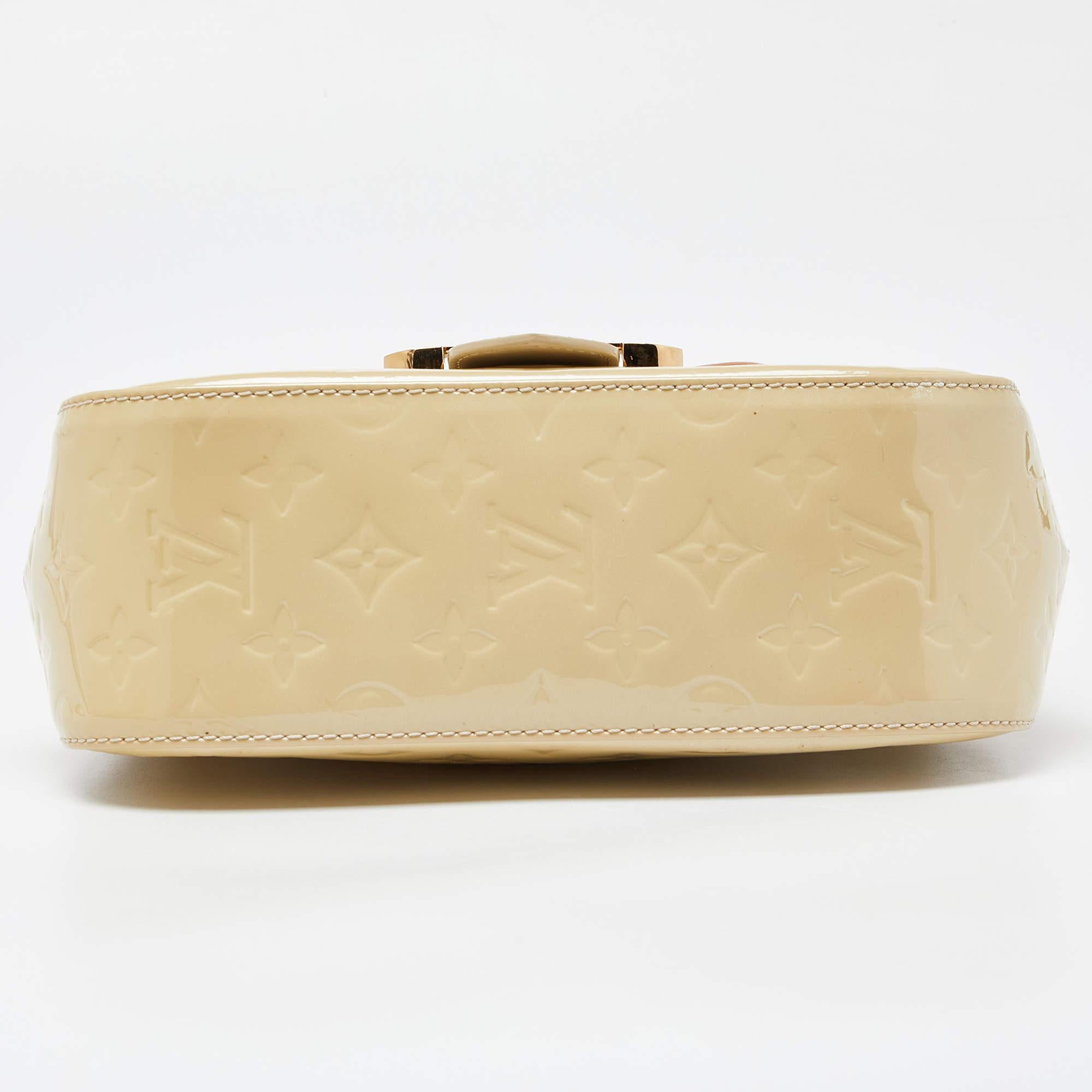 Louis Vuitton Cream Monogram Vernis Bellflower GM Bag 1