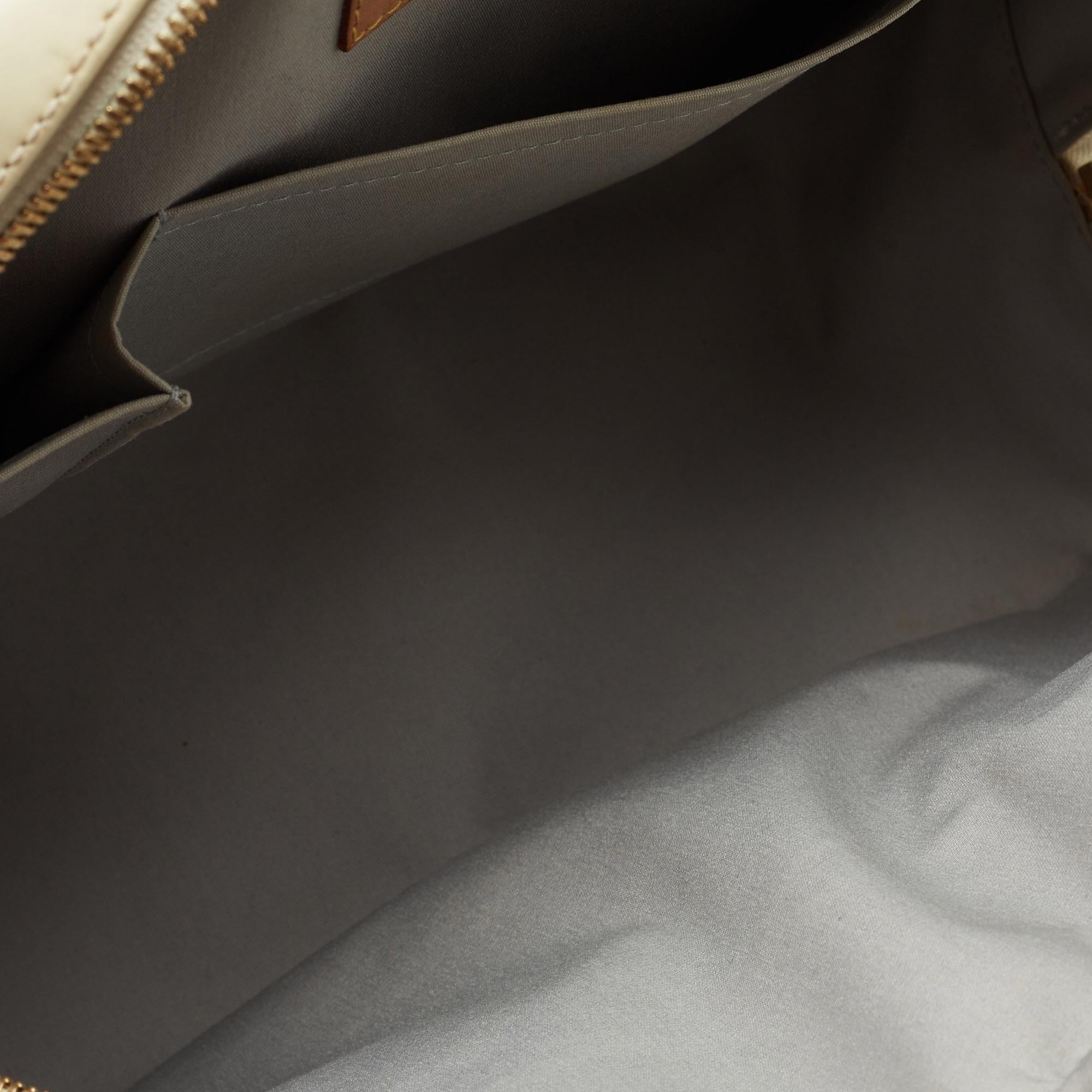 Louis Vuitton Cream Monogram Vernis Summit Drive Bag 6