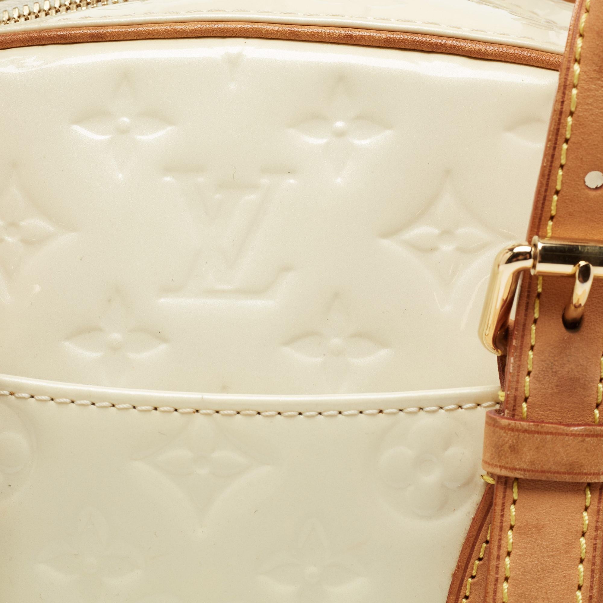 Louis Vuitton Cream Monogram Vernis Summit Drive Bag 1