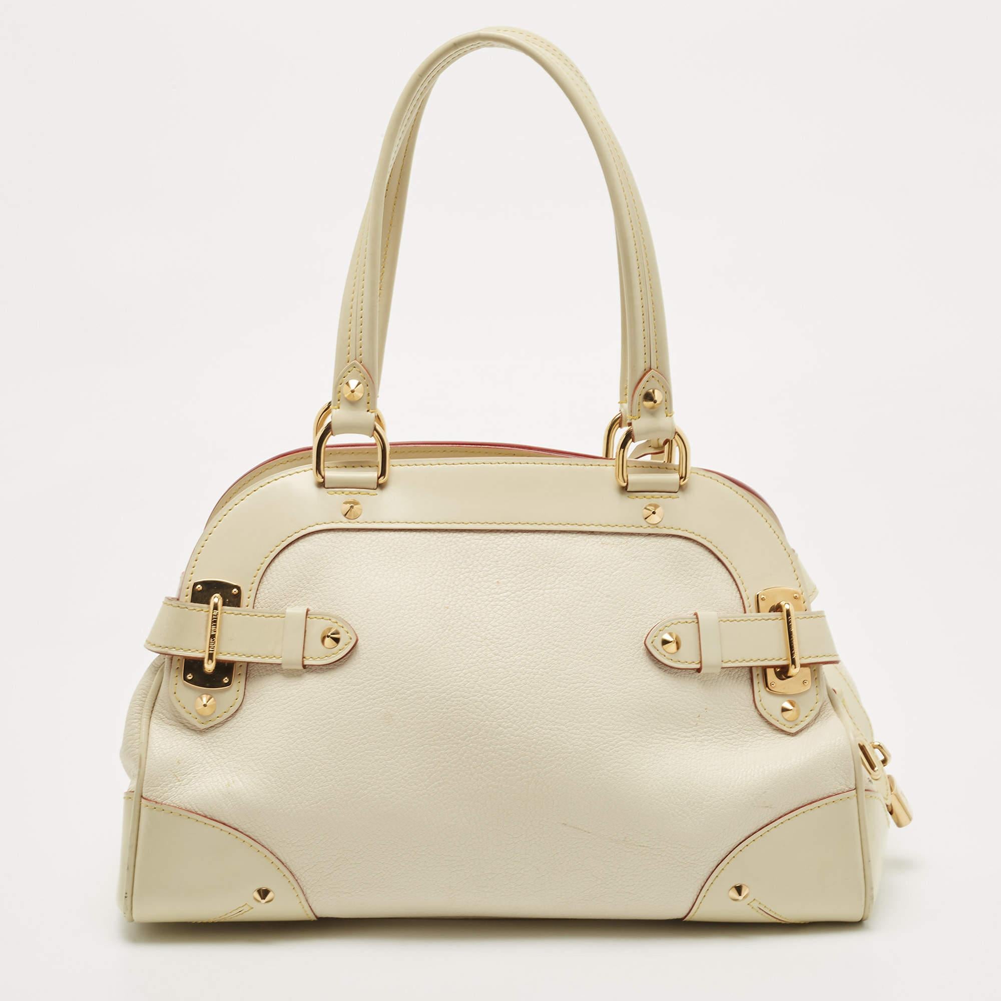 Louis Vuitton Cream/Off White Suhali Leather Le Radieux Bag 8