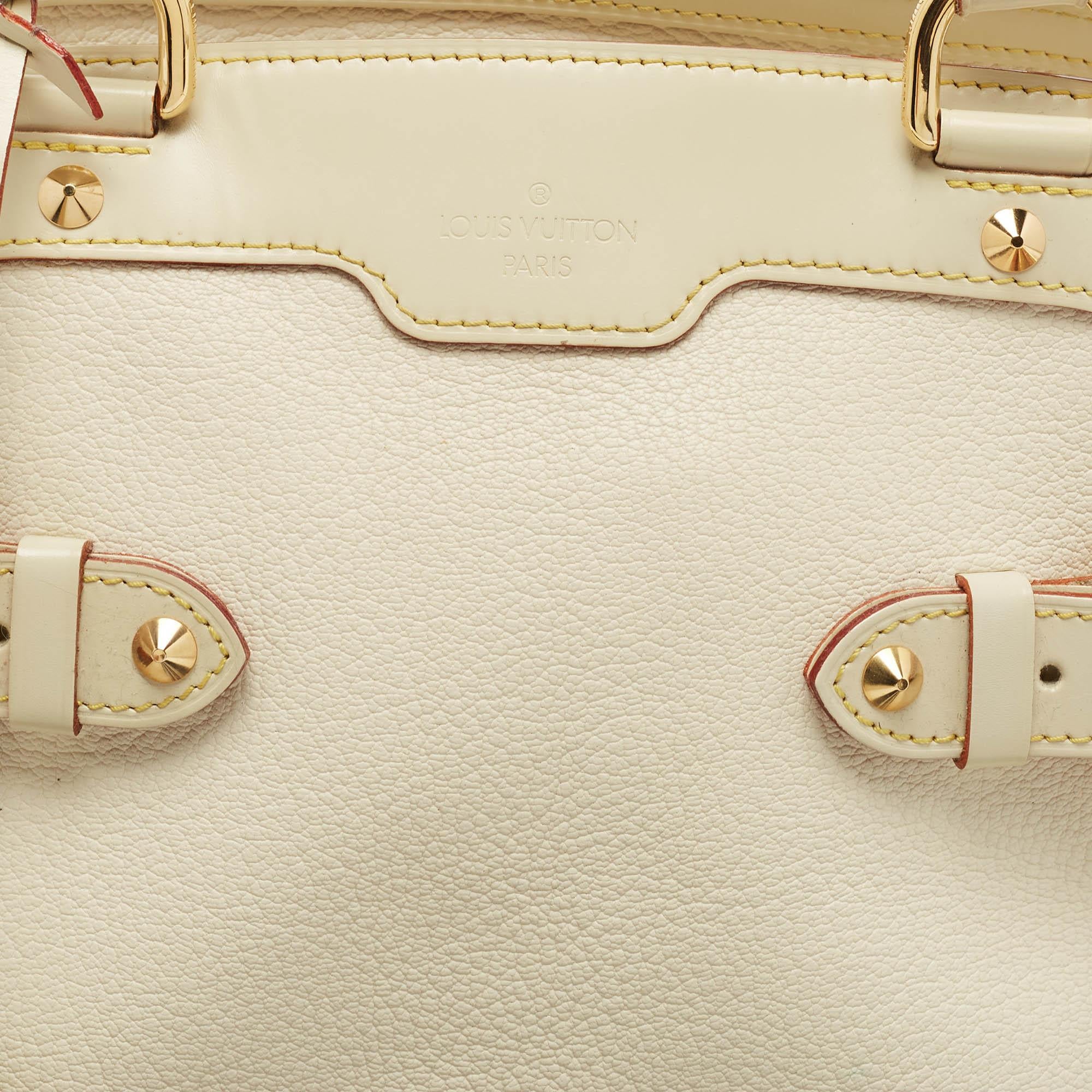 Louis Vuitton Cream/Off White Suhali Leather Le Radieux Bag 9
