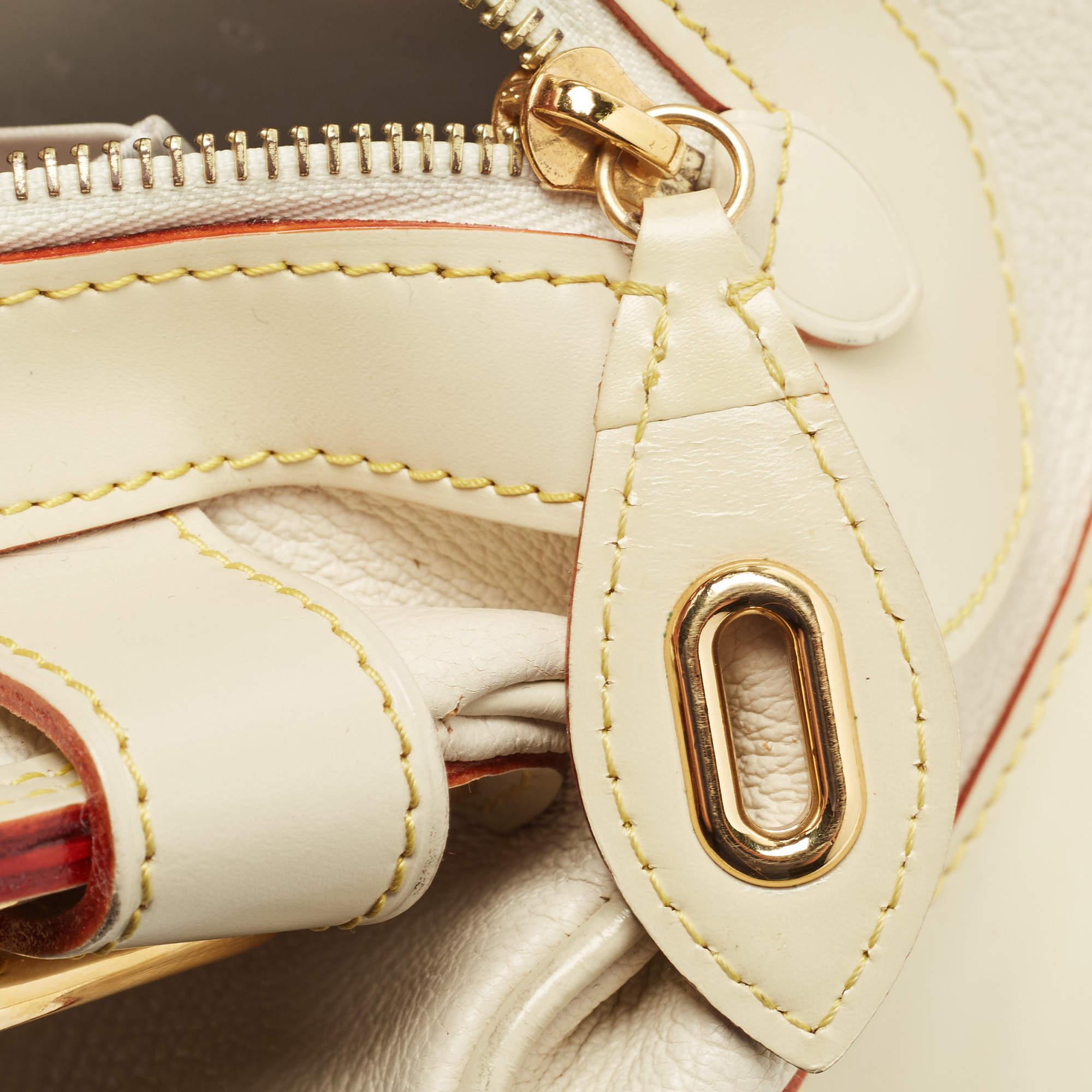 Women's Louis Vuitton Cream/Off White Suhali Leather Le Radieux Bag For Sale
