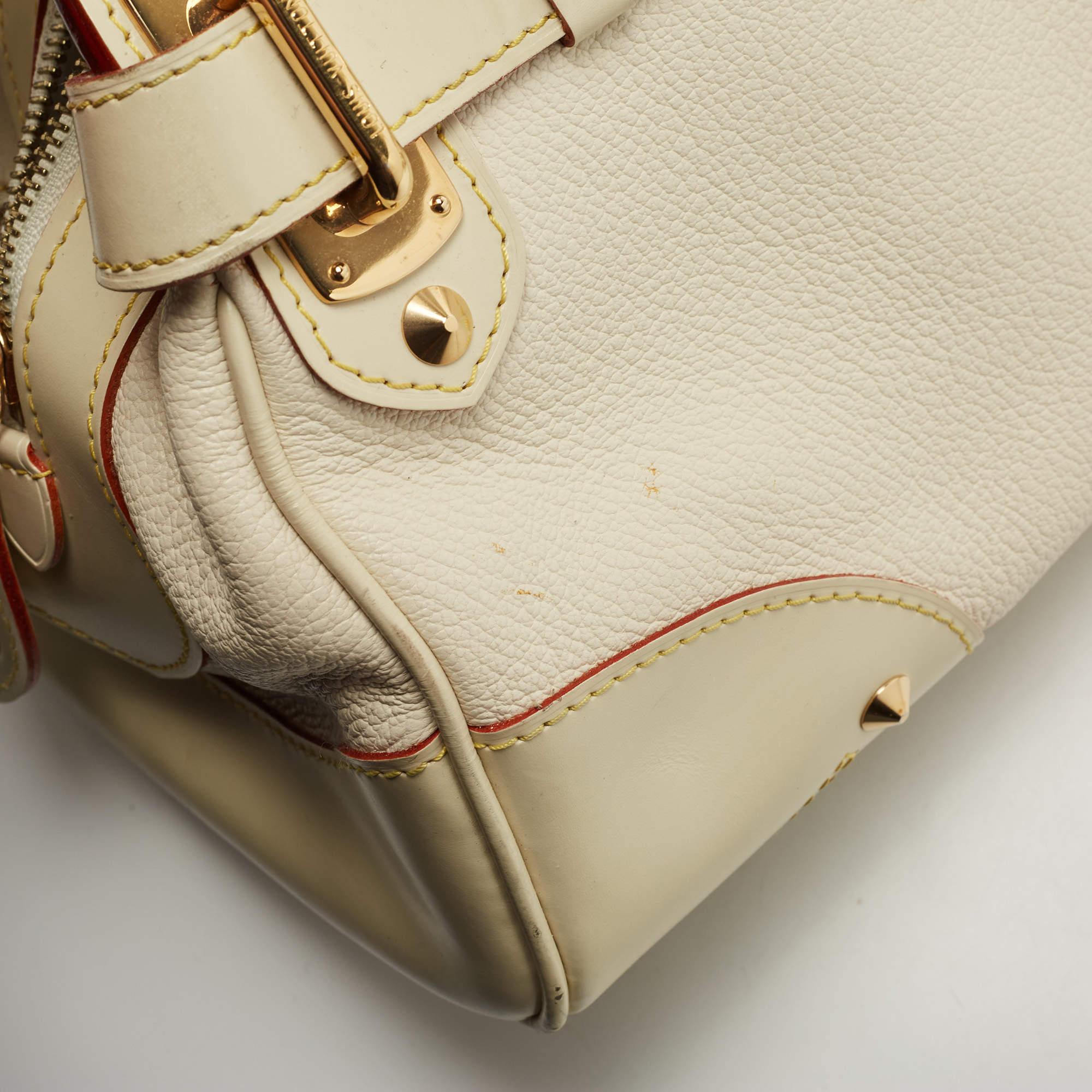 Louis Vuitton Cream/Off White Suhali Leather Le Radieux Bag For Sale 2