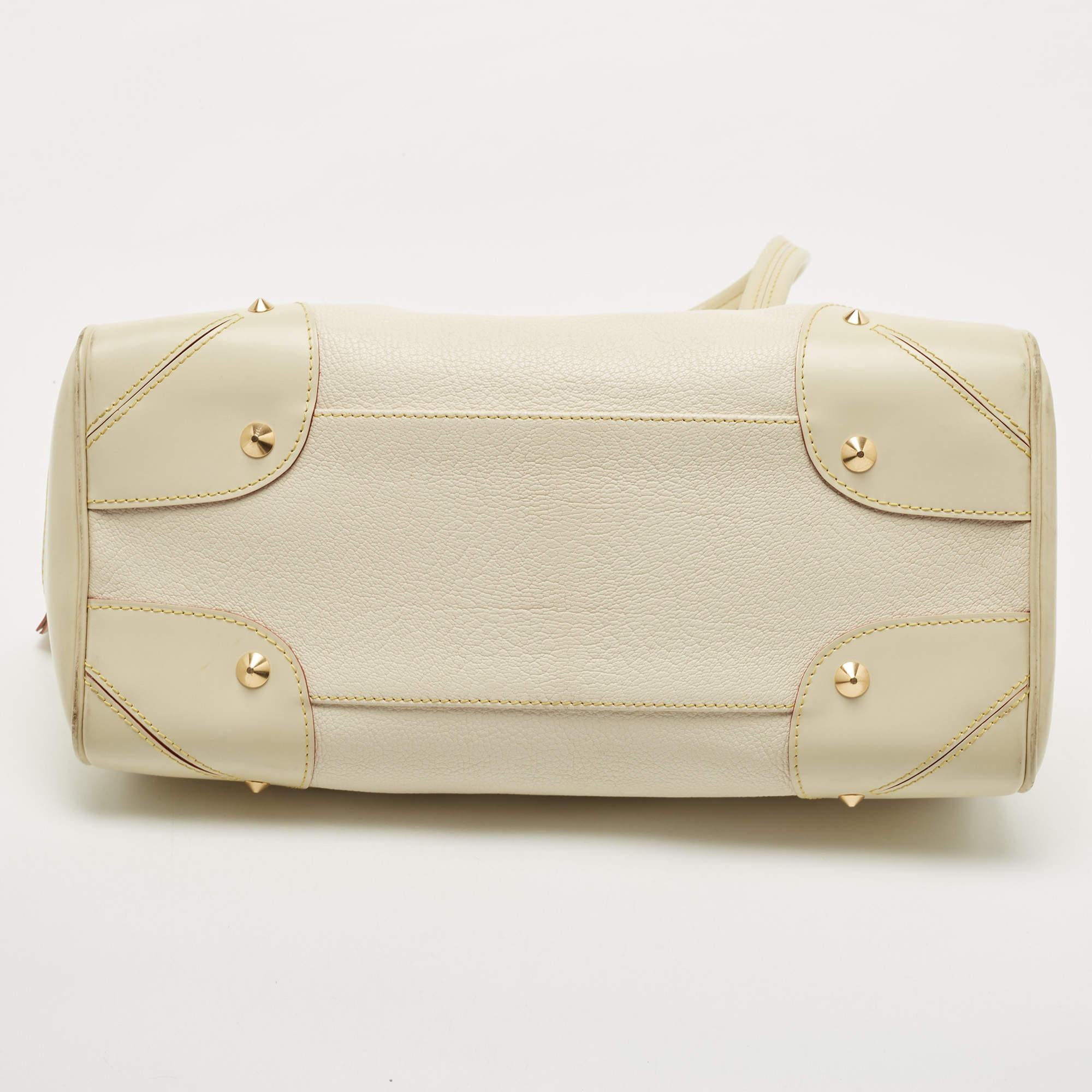 Louis Vuitton Cream/Off White Suhali Leather Le Radieux Bag 3