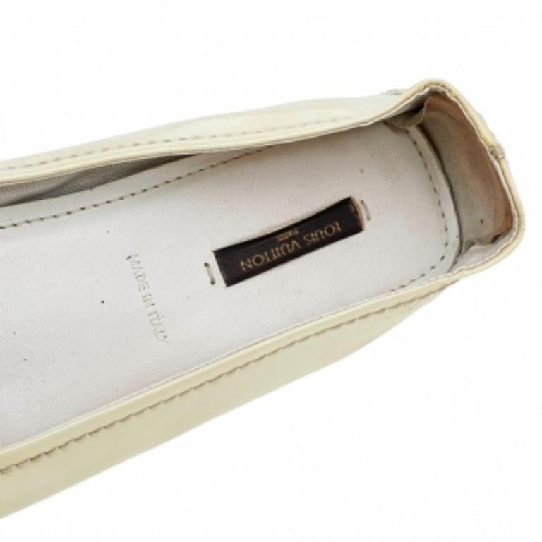 Louis Vuitton Cream Patent Leather Oxford Ballet Flats Size 39.5 1