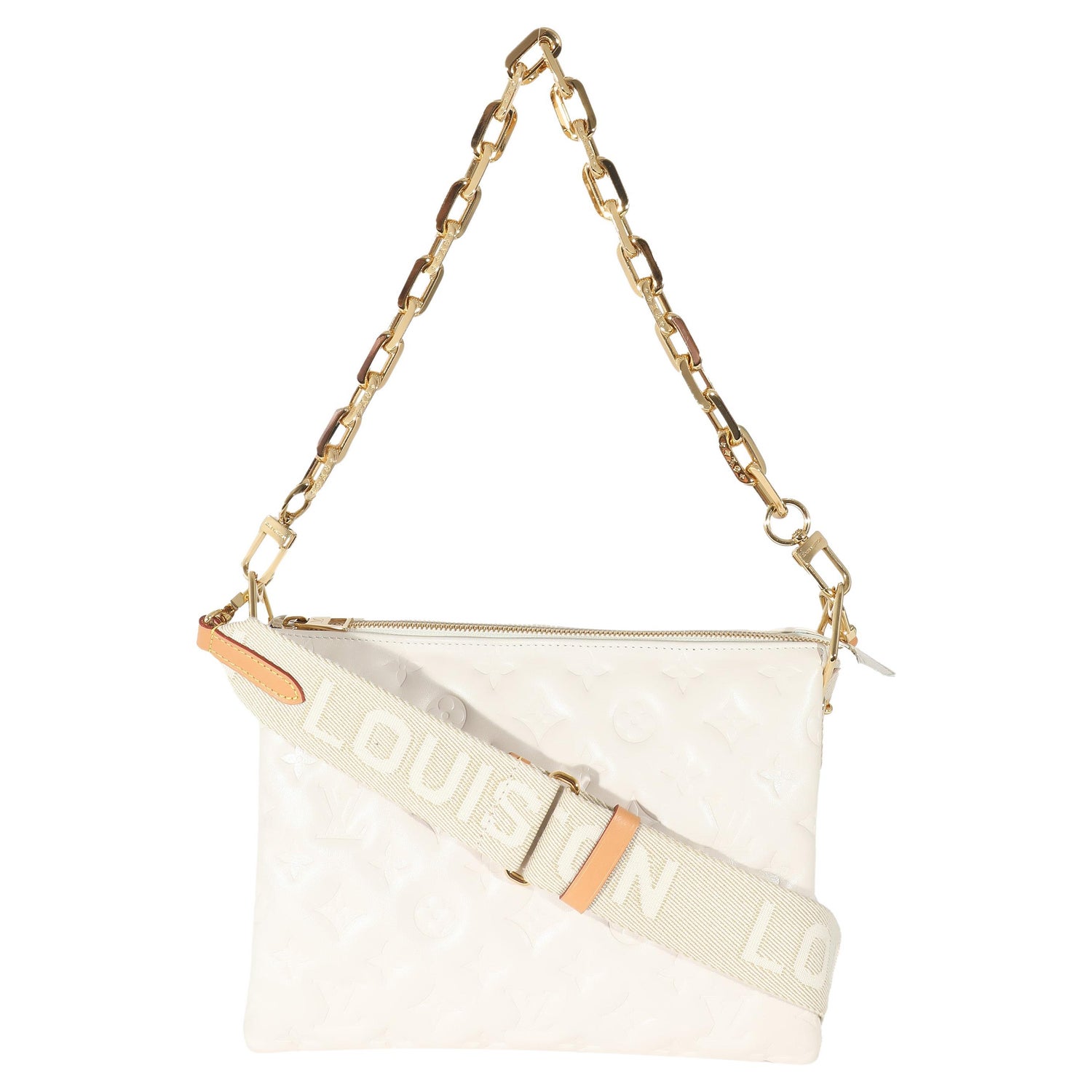 Louis Vuitton Cream Clutch Bag - 3 For Sale on 1stDibs