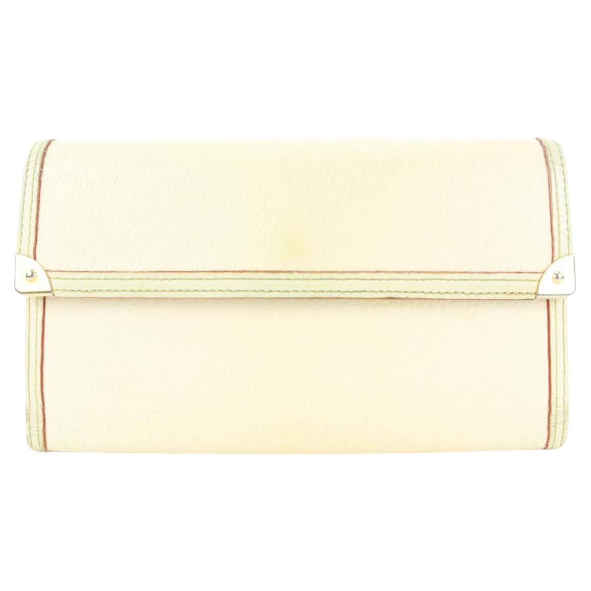 Louis Vuitton Cream Suhali Leather International Trifold Sarah Wallet M91839