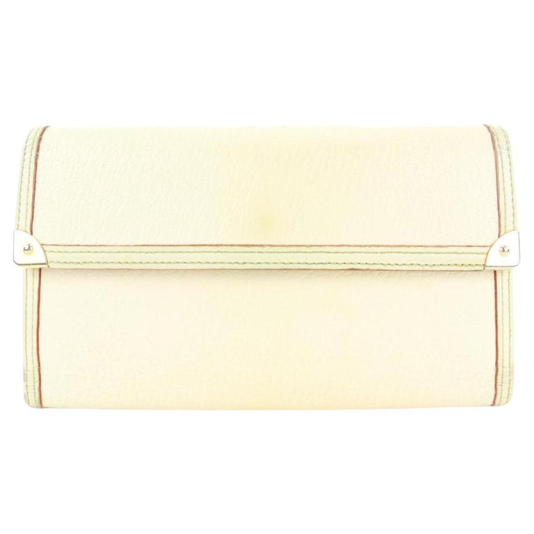 Louis Vuitton Ivory Suhali Lrather Porte-Tresor International Wallet White  - Small Leather Goods