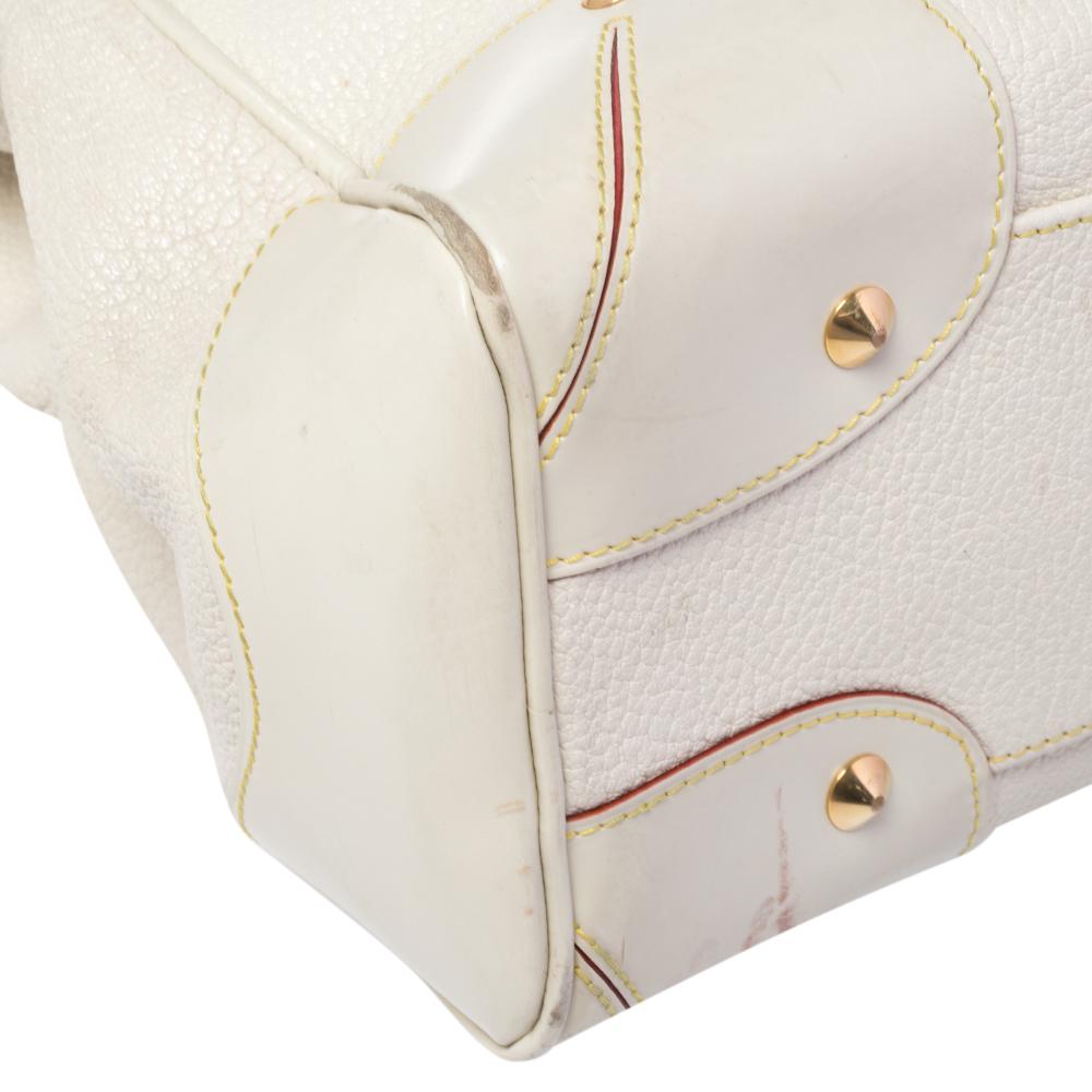 Women's Louis Vuitton Cream Suhali Leather Le Majestueux Bag