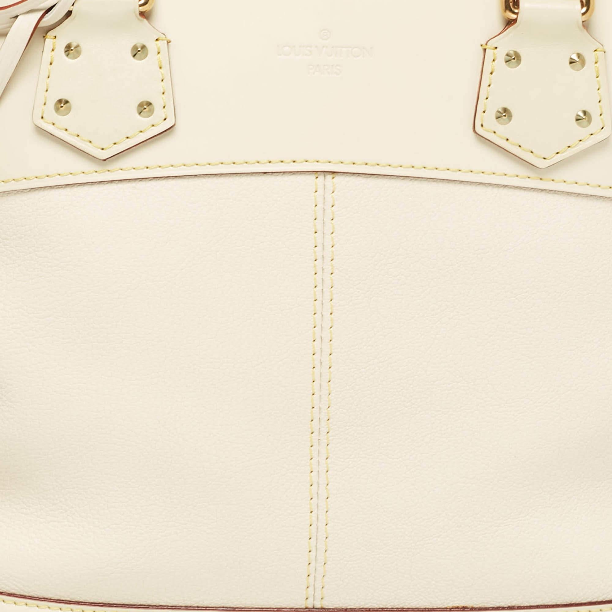 Louis Vuitton Cream Suhali Leather Lockit PM Bag 2