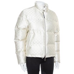 Louis Vuitton Cream Synthetic Down Puffer Jacket S