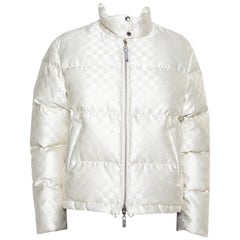 Louis Vuitton Cream Synthetic Down Puffer Jacket S at 1stDibs