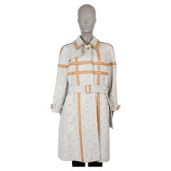 LOUIS VUITTON crème taupe 2022 SINCE 1954 Veste Manteau TRENCH TRIM en cuir 38 S