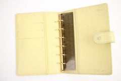 Louis Vuitton Cream Vanilla Epi Agenda 34lva909