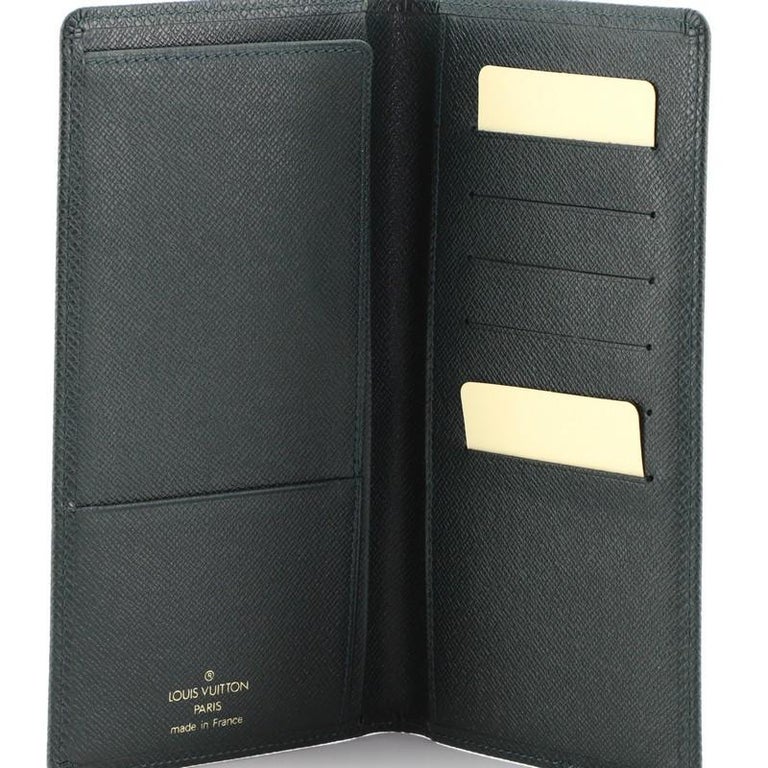 Louis Vuitton Credit Card Wallet Taiga Leather Long at 1stDibs