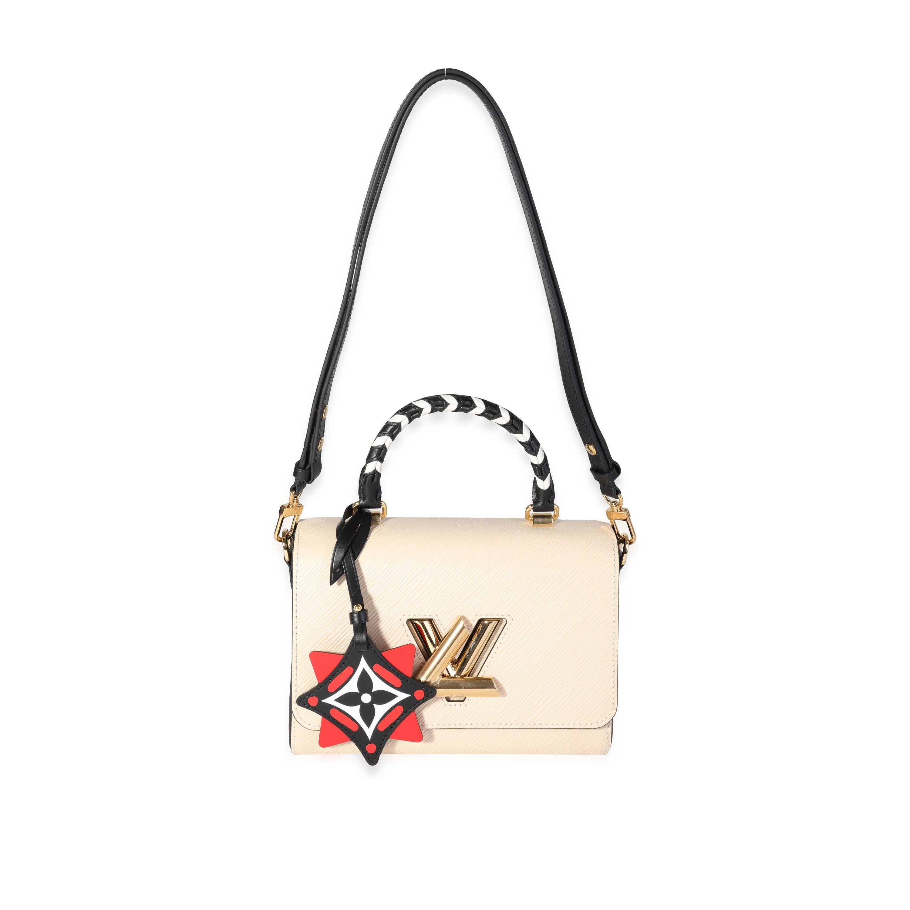 Auflistung Titel: Louis Vuitton Creme und Schwarz Epi Leder Crafty Twist MM
SKU: 117964
Zustand: Gebraucht (3000)
Handtasche Zustand: Ausgezeichnet
Bemerkungen zum Zustand: Ausgezeichneter Zustand. Plastik an einigen Geräten. Keine sichtbaren