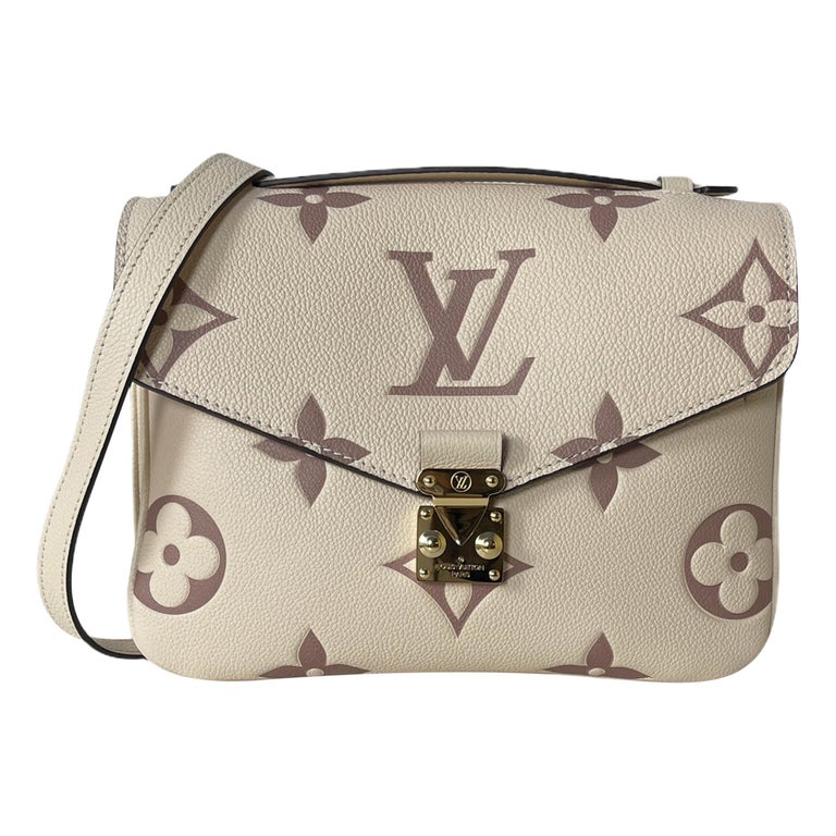 Louis Vuitton Creme Bois De Rose Empreinte Monogram Pochette Metis Bag