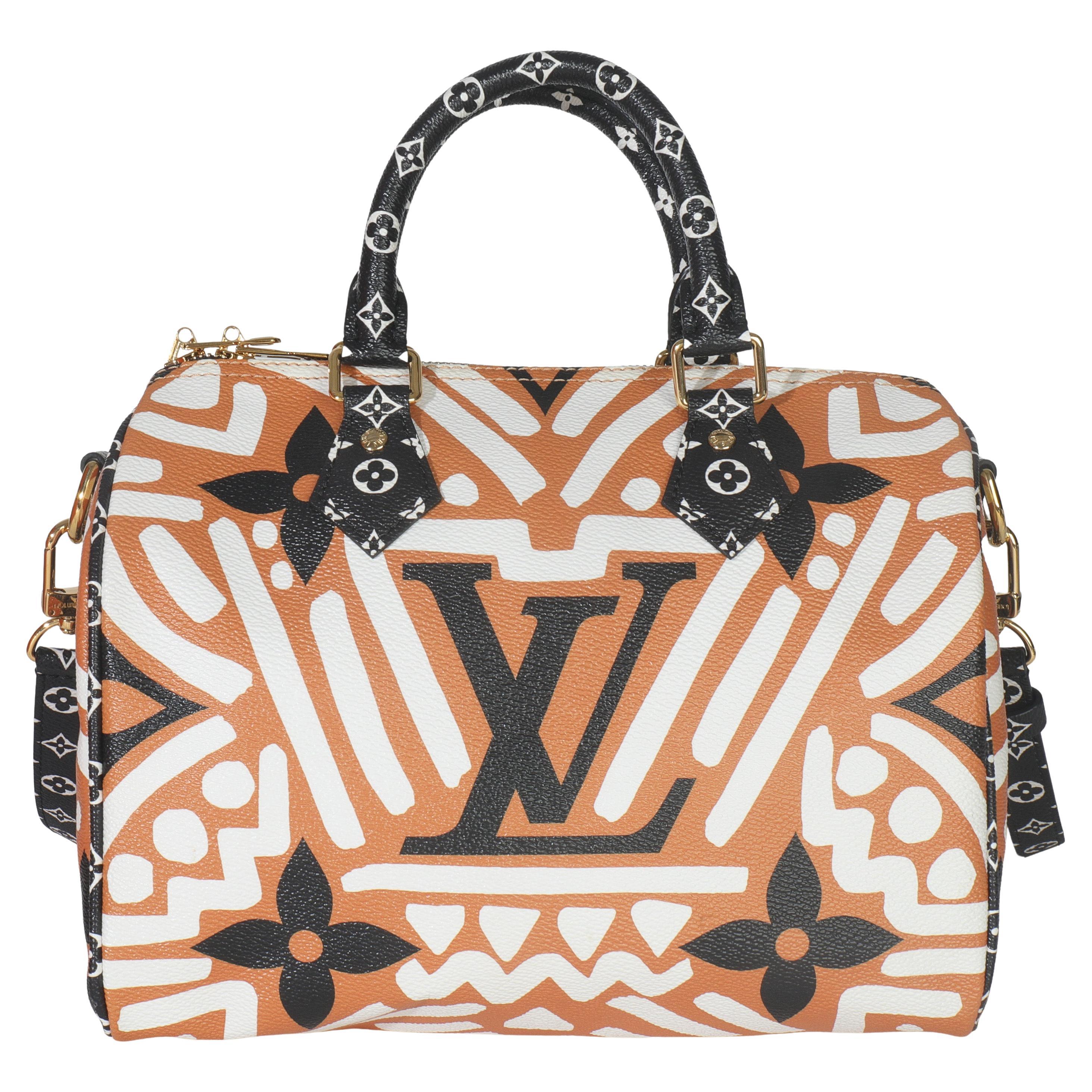 Louis Vuitton Creme Caramel Monogram Canvas Crafty Speedy Bandouliere 25 For Sale