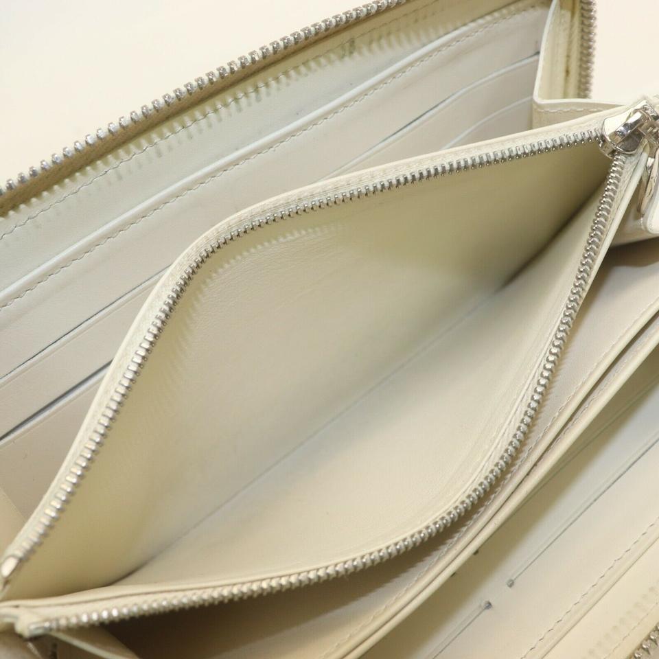 Louis Vuitton Creme Ivory Shiny Calfskin Damier Facette Zippy Wallet 861959 3