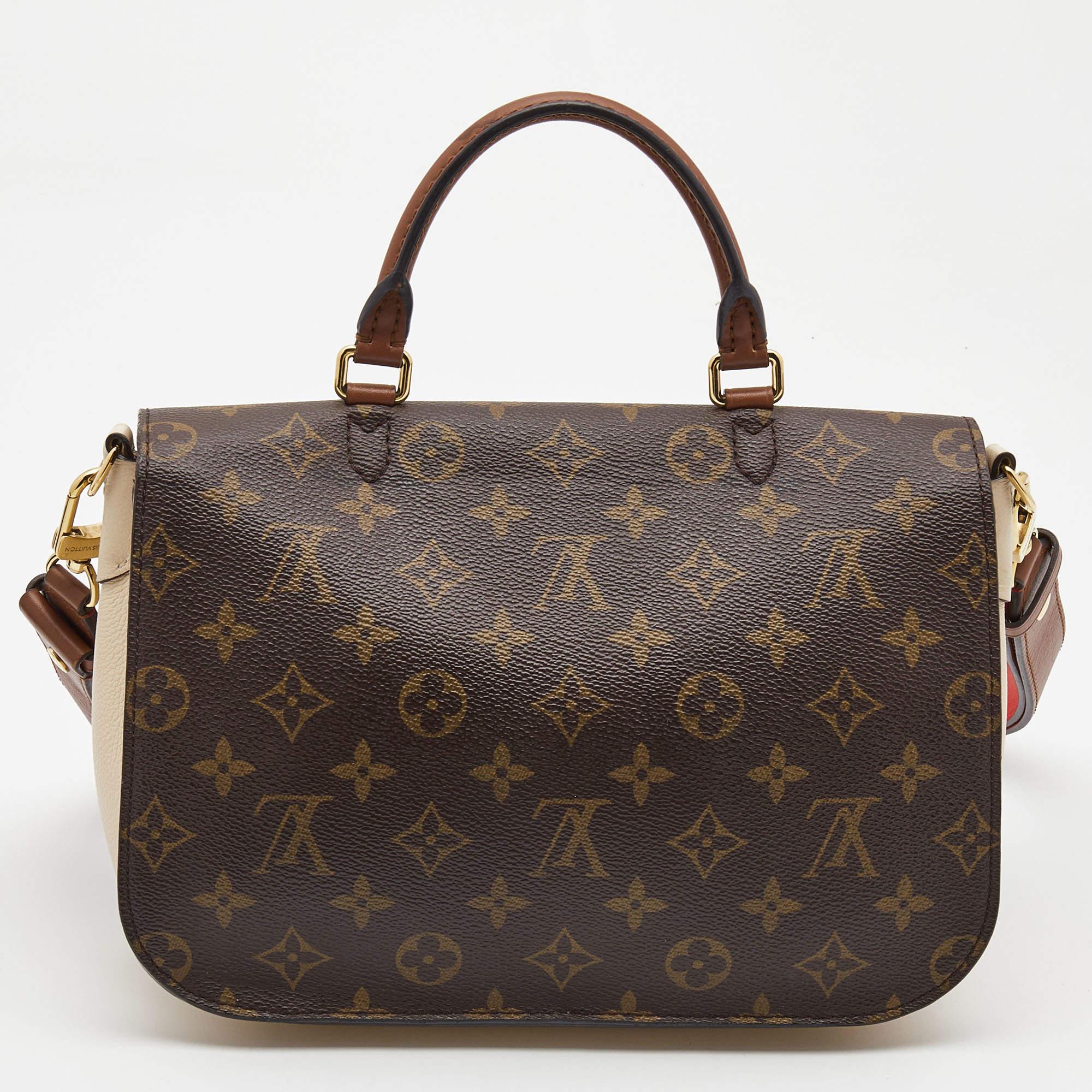 Louis Vuitton Creme Monogram Canvas and Leather Vaugirard Bag In Good Condition In Dubai, Al Qouz 2