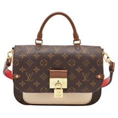 Louis Vuitton Creme Monogram Canvas and Leather Vaugirard Bag