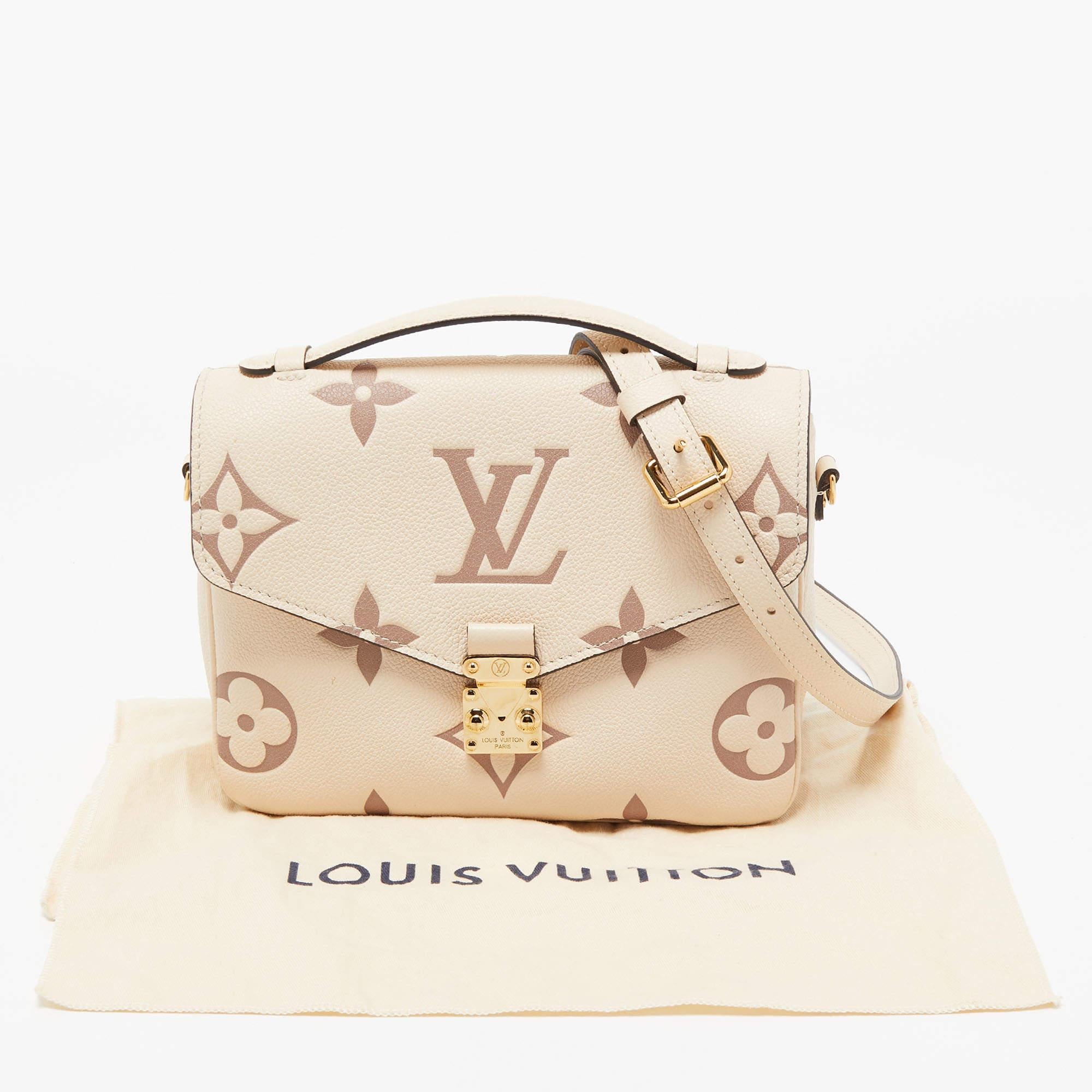 Louis Vuitton Creme Monogram Empreinte Leather Giant Pochette Metis Bag 7
