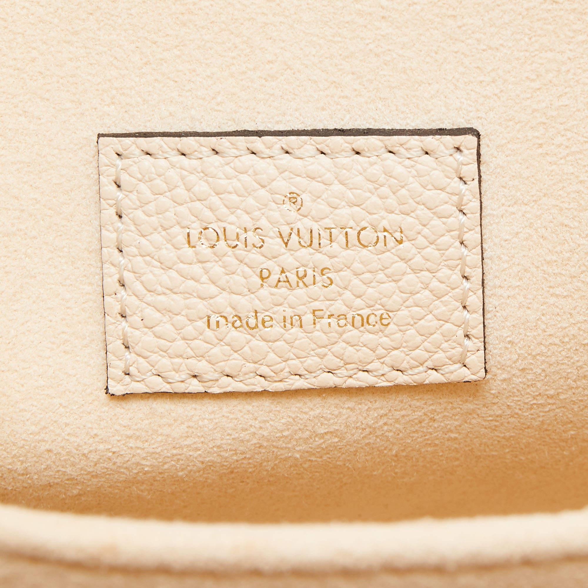 Louis Vuitton Creme Monogram Empreinte Leather Giant Pochette Metis Bag 9