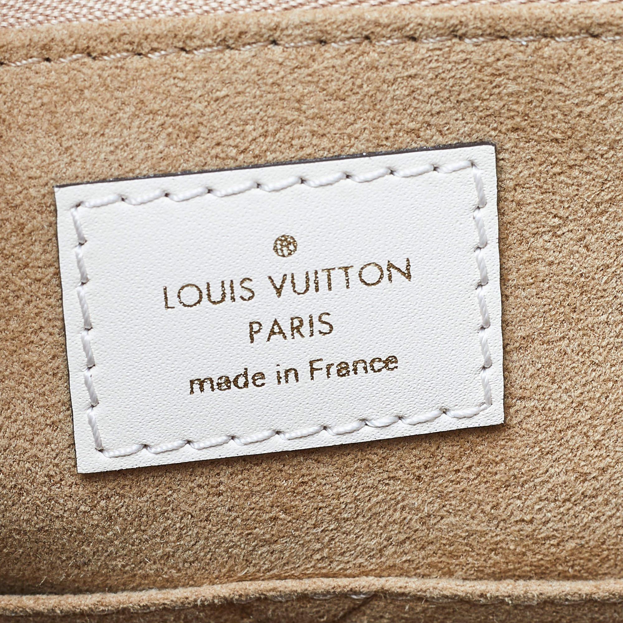 Louis Vuitton Creme Monogram Empreinte Leather Onthego GM Bag 1