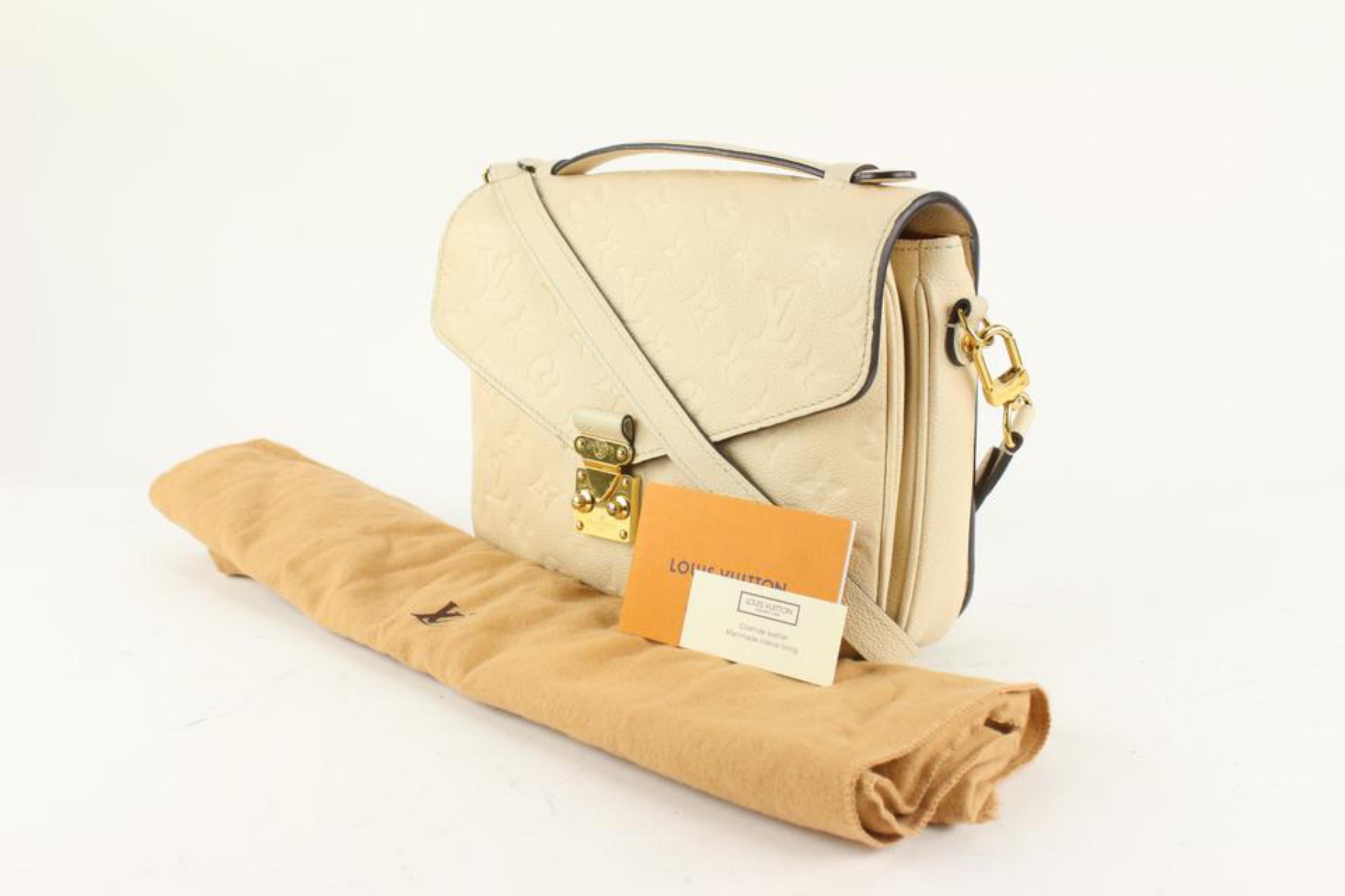 Louis Vuitton Creme Monogram Empreinte Leather Pochette Metis Crossbody Bag 112L 5