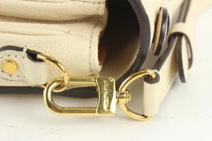 Louis Vuitton Creme Monogram Empreinte Leather Pochette Metis Crossbody Bag 112L