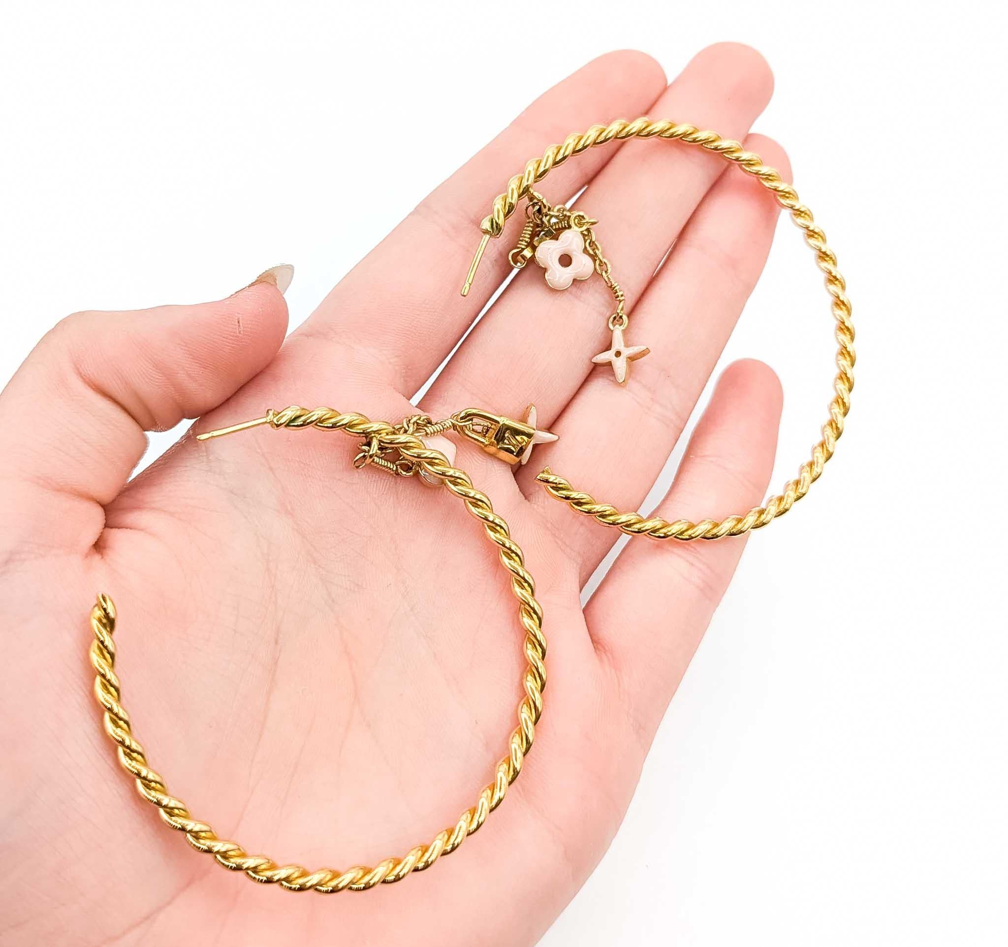 Louis Vuitton Creole Sweet Monogram Earrings For Sale 2