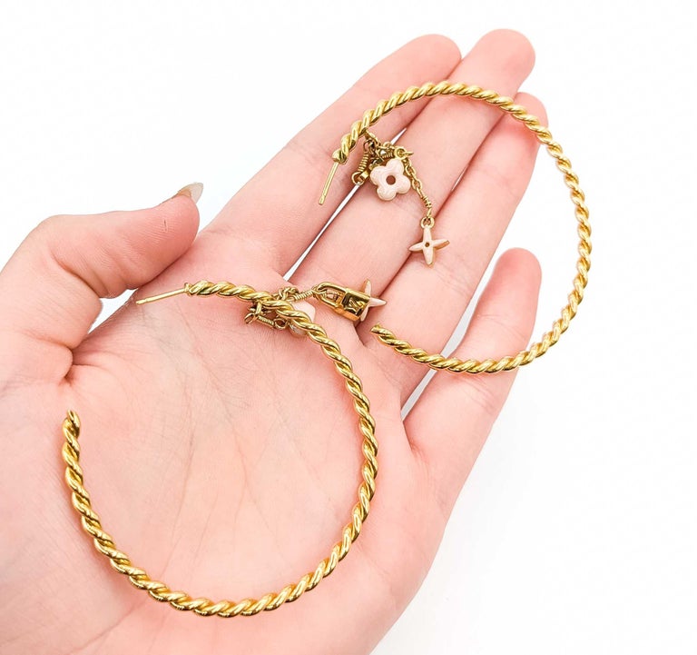 Louis Vuitton Creole Sweet Monogram Earrings For Sale at 1stDibs display picture 2