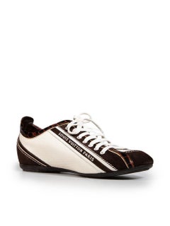 Louis Vuitton Croc & Suede Trim Trainers Size IT 37
