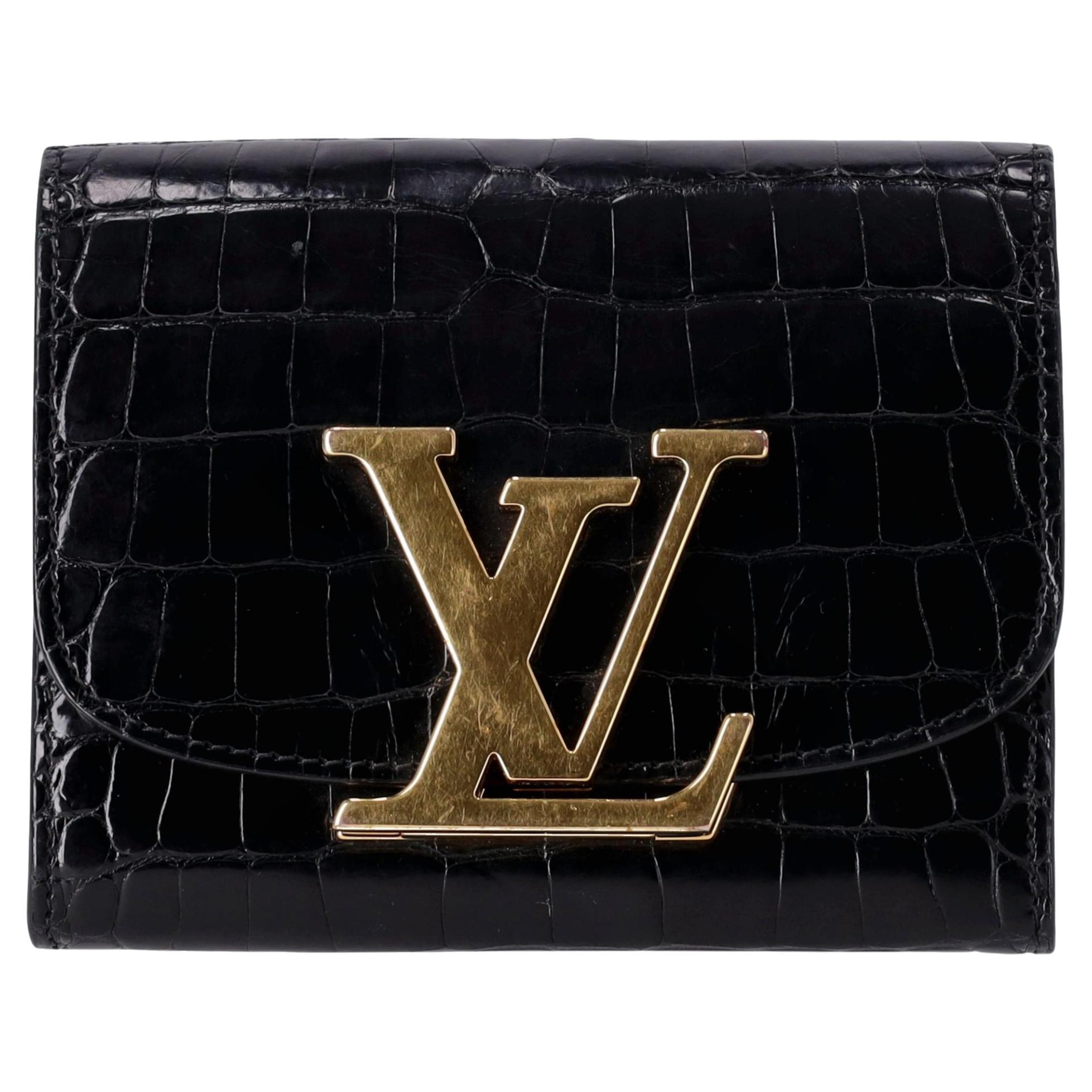 Louis Vuitton Crocodile Skin Capucines Compact Wallet For Sale