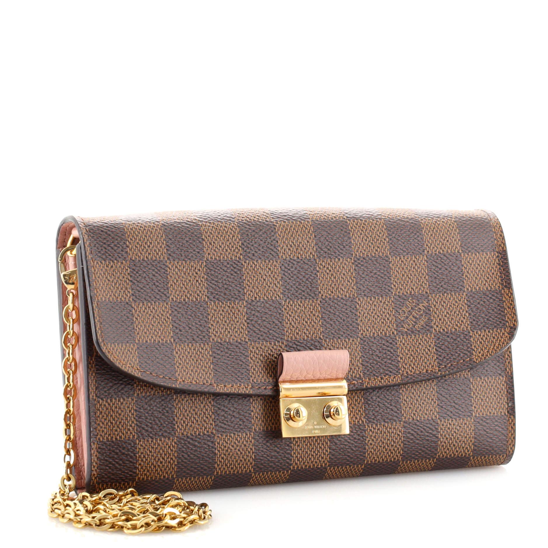 LOUIS VUITTON CROISETTE CHAIN WALLET DAMIER AZUR - THE PURSE AFFAIR