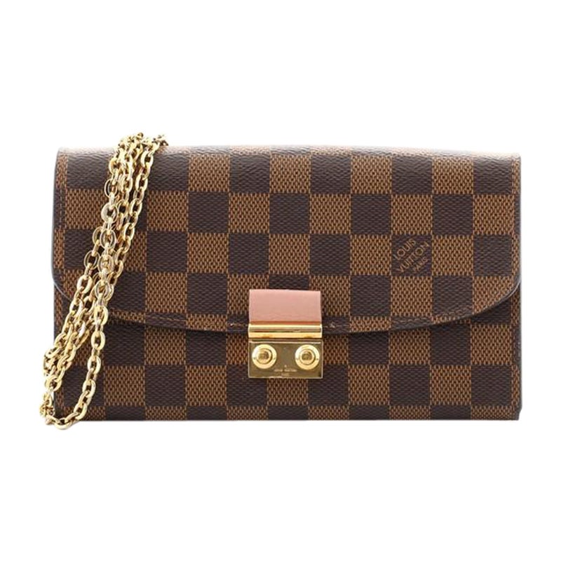 Louis Vuitton Croisette Kette Brieftasche Damier